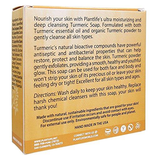 Plantlife Turmeric Herbal Soap with Turmeric Oil and Powder 4oz Natural Soap Plantlife 