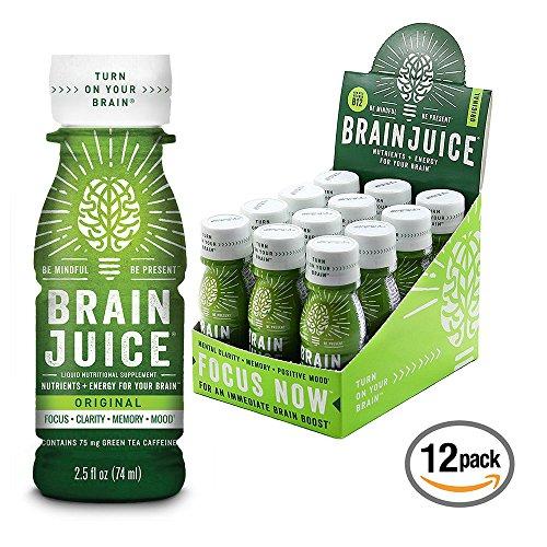 Brain Booster Vitamins Memory Focus Supplement Shots Food & Drink BrainJuice 