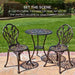 Best Choice Products 3-Piece Cast Aluminum Patio Bistro Furniture Set w/Antique Copper Finish Lawn & Patio Best Choice Products 