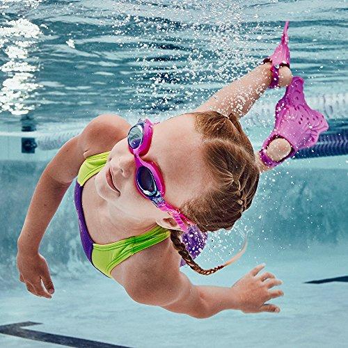 Speedo Kids' Skoogles Swim Goggle, Black/Green, One Size Swim Goggles Speedo 
