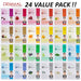 DERMAL 24 Combo Pack Collagen Essence Full Face Facial Mask Sheet - The Ultimate Supreme Collection for Every Skin Condition Day to Day Skin Concerns. Nature made Freshly packed Korean Face Mask Skin Care DERMAL 