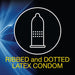 Durex Condom Prolong Natural Latex Condoms, 12 Count - Ultra Fine, ribbed and dotted with delay lubricant Condom Durex 