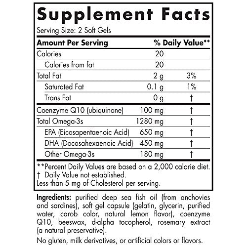 Nordic Naturals - Ultimate Omega +CoQ10, Support for the Heart's Overall Energy Needs, 60 Count Supplement Nordic Naturals 