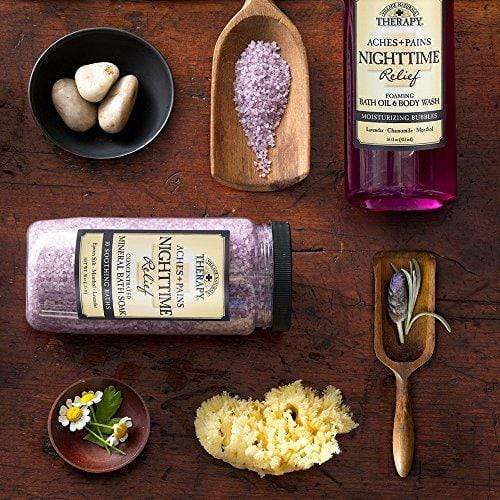 Village Naturals Therapy, Mineral Bath Soak, Aches and Pains Nighttime Relief, 20 oz, Pack of 4 Skin Care Village Naturals Therapy 