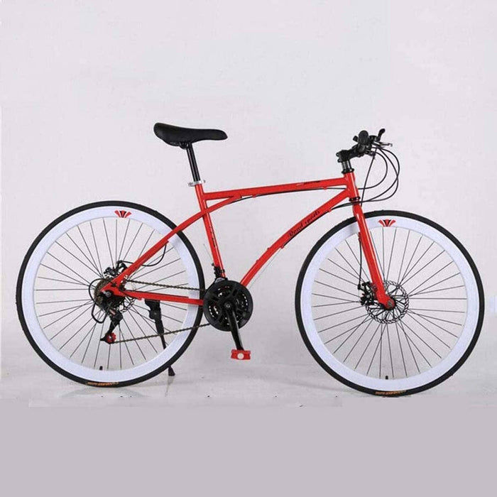 ZTLY Rower szosowy dla mężczyzn i kobiet, 26-calowy rower, rama ze stali węglowej, wyścigi rowerowe szosowe, rower szosowy, rower wyścigowy, podwójny hamulec tarczowy ZTLY 