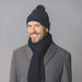 Lierys Navigat czapka z pomponem dla kobiet / mężczyzn - Made in Germany - czapka z dzianiny z pomponem - zimowa czapka z czystej wełny - z podwójnym zwijanym mankietem - jeden rozmiar 53-60 cm Lierys 