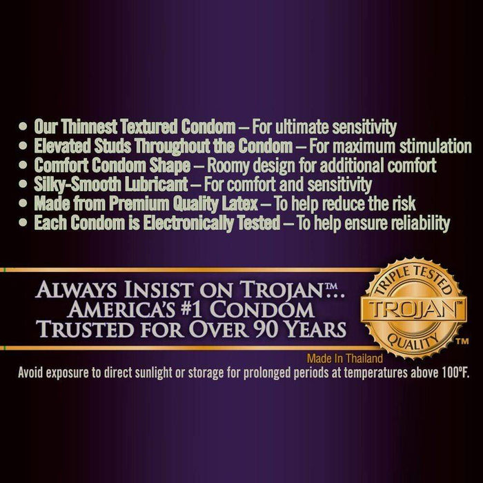Trojan Studded Bareskin Lubricated Condoms, 10 Count ShopWell Trojan Studded Bareskin Lubricated Condoms, 10 Count ShopWell