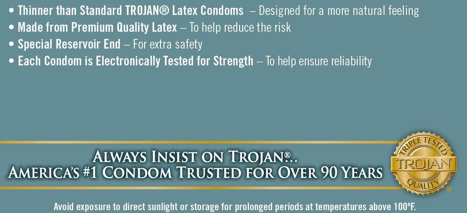 Trojan Ultra Thin Latex Condoms, 36 count Condom Trojan 