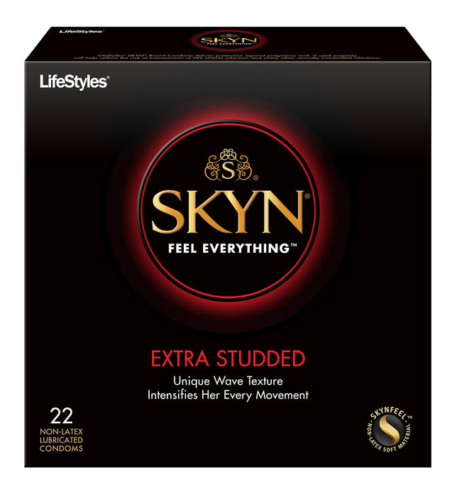 Lifestyles Skyn Extra Studded Condoms, 22 Count Condom LifeStyles 