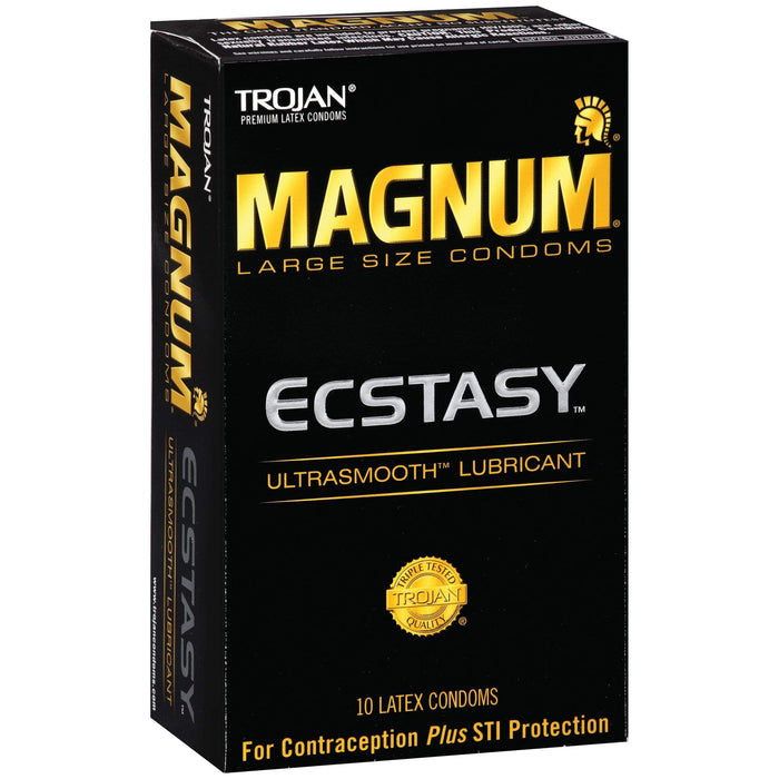 Trojan Magnum Ecstasy Ultrasmooth Lubricant,10-count Lubricant Trojan 
