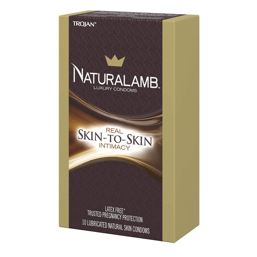 TROJAN NaturaLamb Luxury Lubricated Natural Skin Condoms 10 ea Condom Naturalamb 