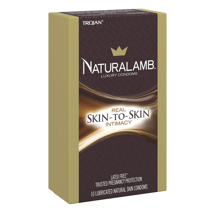 TROJAN NaturaLamb Luxury Lubricated Natural Skin Condoms 10 ea Condom Naturalamb 