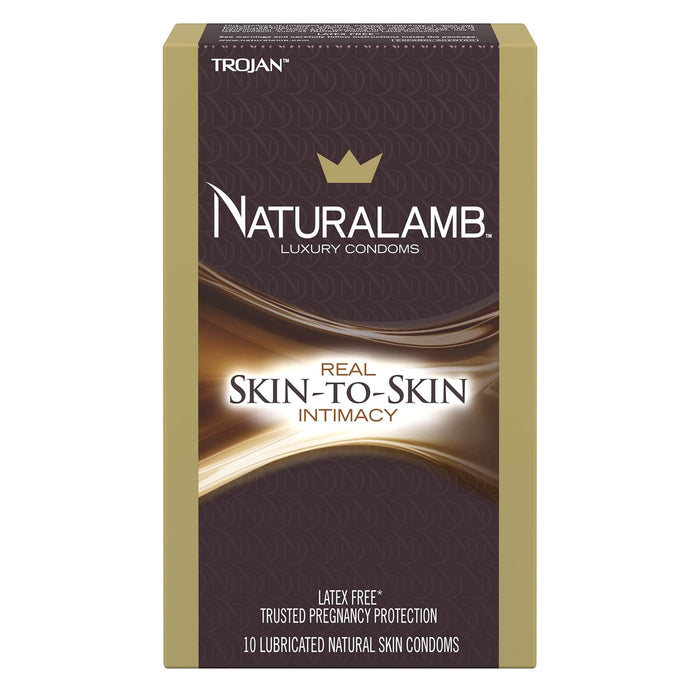 TROJAN NaturaLamb Luxury Lubricated Natural Skin Condoms 10 ea Condom Naturalamb 