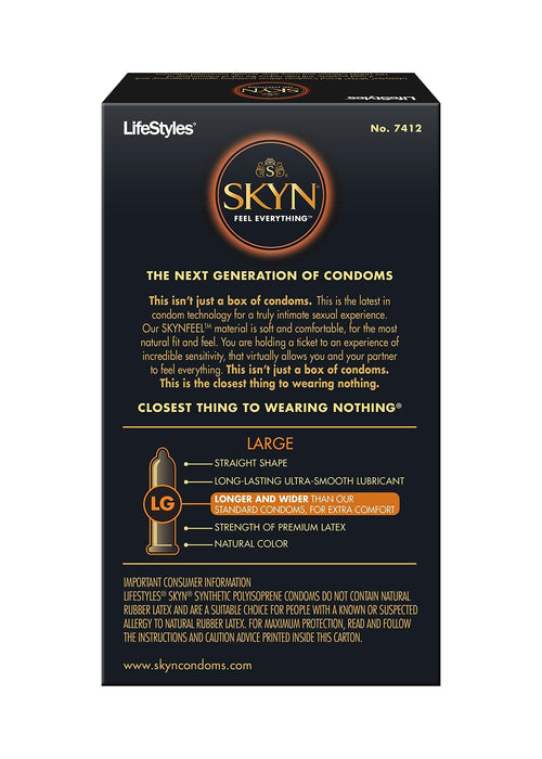 Lifestyles Skyn Polyisoprene Large Condoms, 12-count Condom LifeStyles 