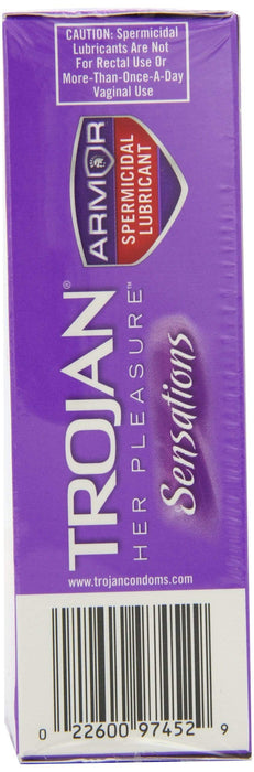 Trojan Her Pleasure Sensations Spermicidal Condoms, 12 Count Condom Trojan 