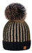 4sold Damska czapka z dzianiny Robm Winter Style Beanie czapka z pomponem futrzanym czapka z pomponem Hat narty snowboard futro pompon złoty Circle 4sold 