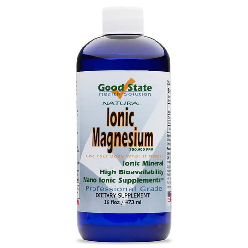 Good State Liquid Ionic Magnesium (192 servings at 100 mg elemental, plus 2 mg fulvic acid - 16 fl oz) Supplement Good State 