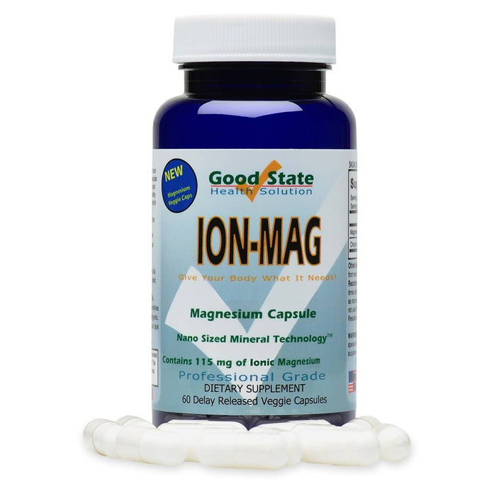 Good State ION-MAG Ionic Magnesium Capsules (115 mg per capsule - 60 veggie capsules total) Supplement Good State 