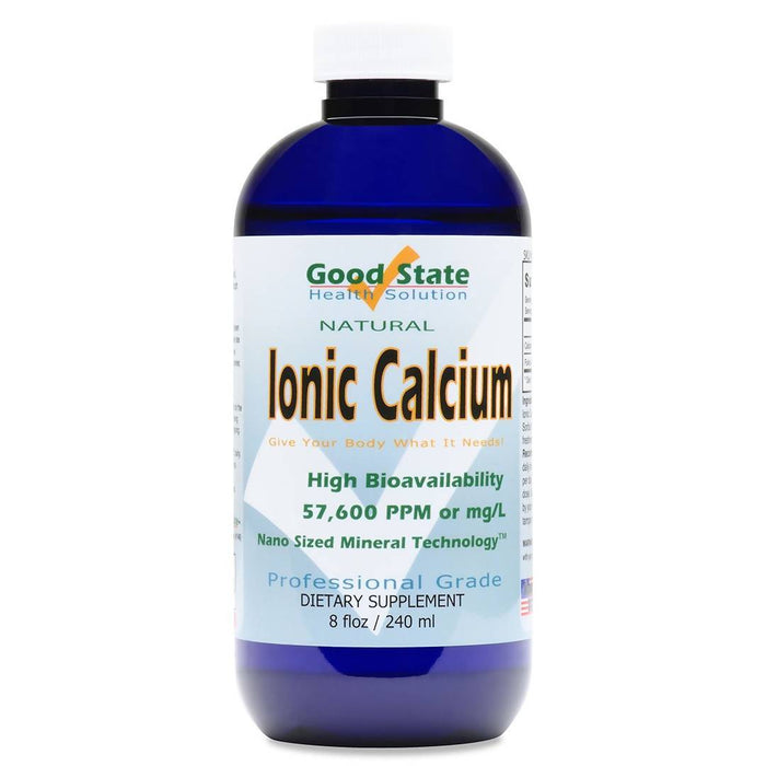 Good State Liquid Ionic Calcium (96 servings at 144 mg elemental, plus 2 mg fulvic acid - 8 fl oz) Supplement Good State 