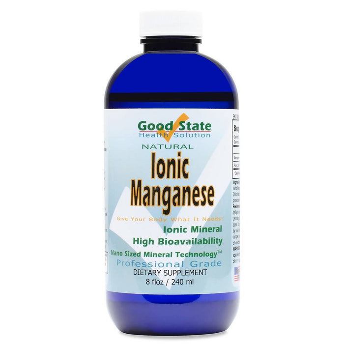 Good State Liquid Ionic Manganese (96 servings At 2mg, plus 2 mg fulvic acid - 8 fl oz) Supplement Good State 