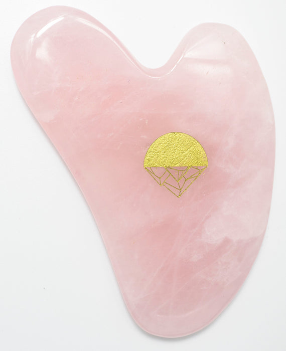 Heart Shaped Gua Sha Facial Tool Skin Care Awareness Organics Rose Quartz 