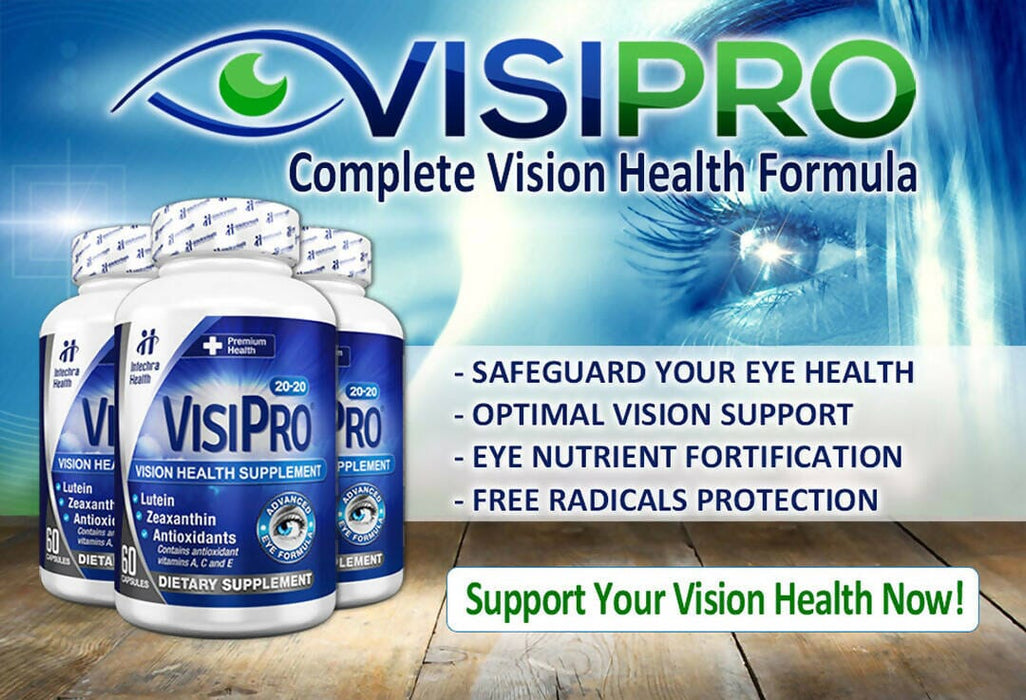 VISIPRO VISION SUPPORT + ANTIOXIDANTS - VITAMINS FOR YOUR EYES* Supplement Intechra 