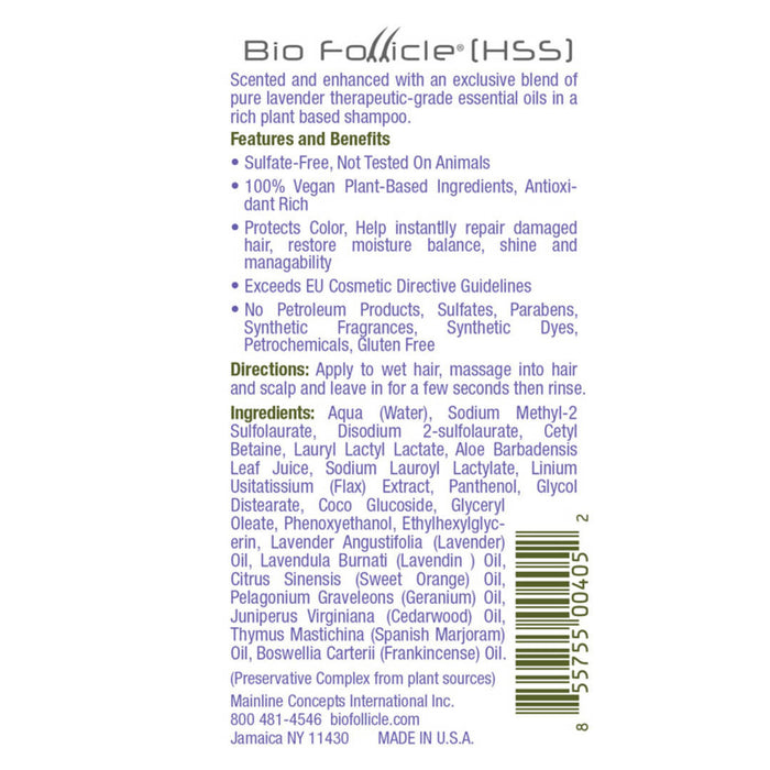 Lavender Shampoo Hair Care Bio Follicle 