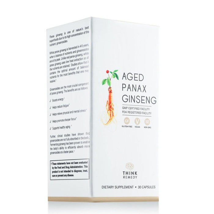 AGED PANAX GINSENG CAPSULES Supplement Think Remedy 