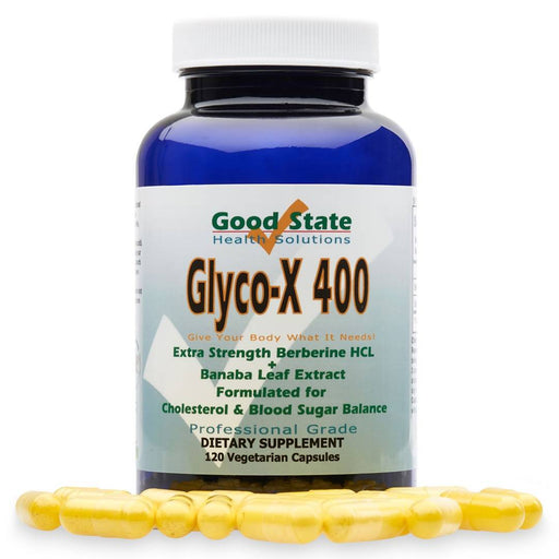 Good State Glyco-X 400 with Berberine HCL (400 mg per capsule - 120 veggie capsules total) Supplement Good State 