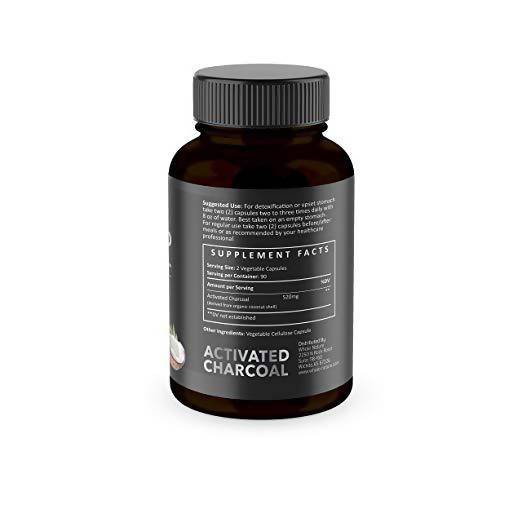 Whole Nature Organic Coconut Activated Charcoal Capsules Supplement Whole Nature 