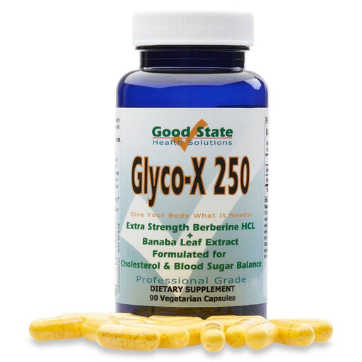 Good State Glyco-X 250 with Berberine HCL (250 mg per capsule - 90 veggie capsules total) Supplement Good State 
