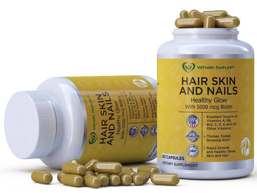 Whole Nature Hair Skin Nails Vitamins with MSM Supplement Whole Nature 