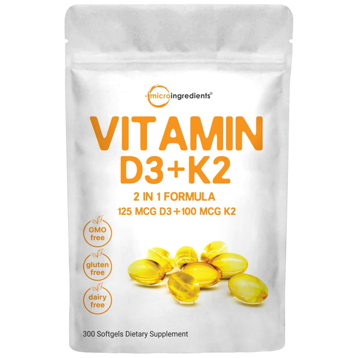 Vitamin D3+K2, 300 Softgels BestVendor 